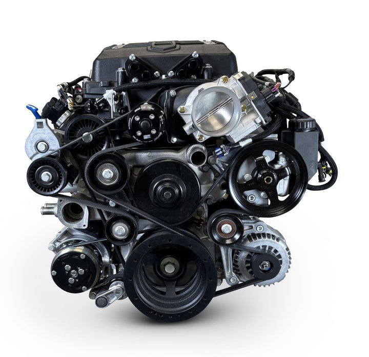 GM LS Compatible 376 c.i. Pro Series Engine - 700 Horsepower - Deluxe Dressed - Natural Pulley Kit - Holley Terminator X EFI System