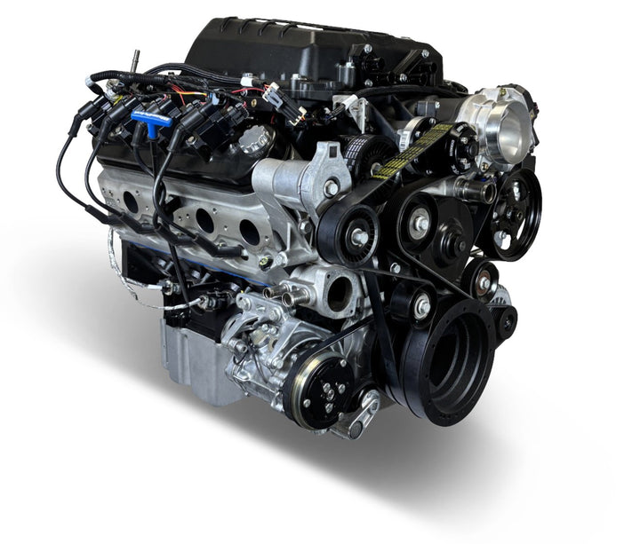 GM LS Compatible 376 c.i. Pro Series Engine - 700 Horsepower - Deluxe Dressed - Natural Pulley Kit - Holley Terminator X EFI System