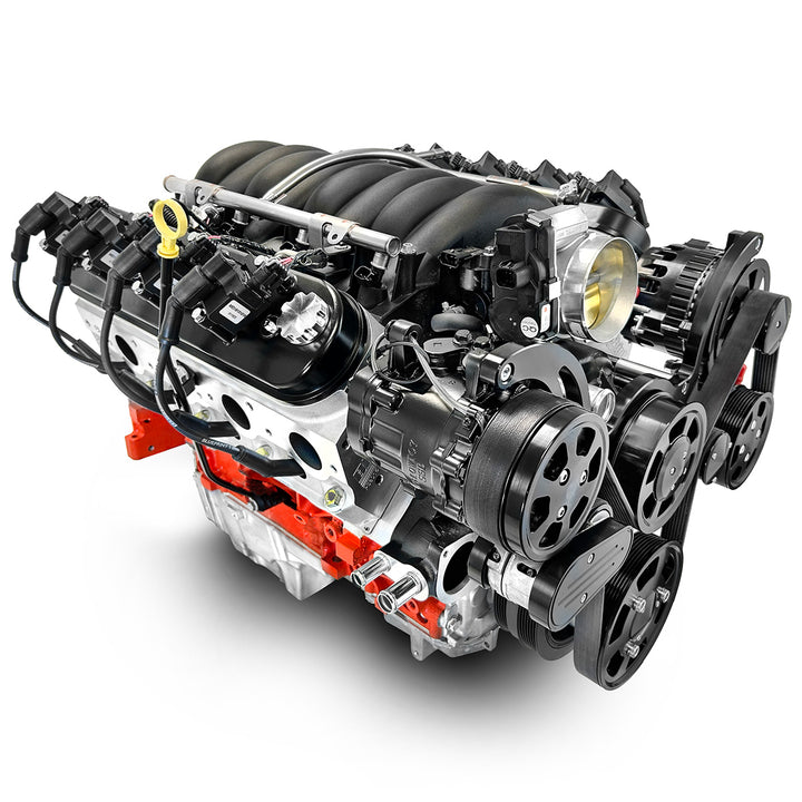 GM LS Compatible 427 c.i. ProSeries Engine - 625 HP - Deluxe Dressed with Black Pulley Kit - Fuel Injected