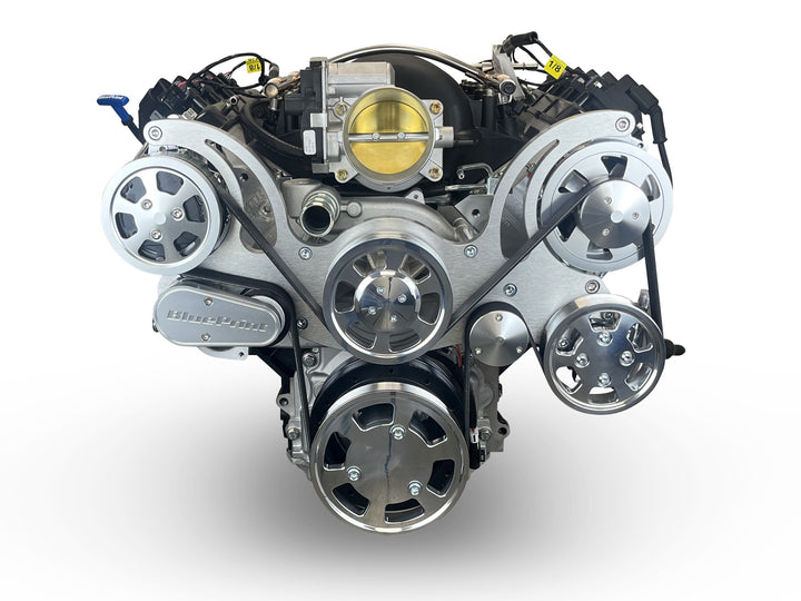 GM LS Compatible 376 c.i. ProSeries Engine - 530 HP - Deluxe Dressed - Controller - Polished Pulley Kit - Fuel Injected