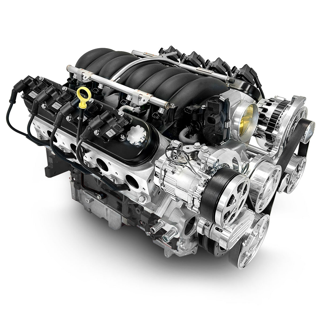 GM LS Compatible 427 c.i. ProSeries Engine - 605 HP - Deluxe Dressed - Controller - Polished Pulley Kit - Fuel Injected