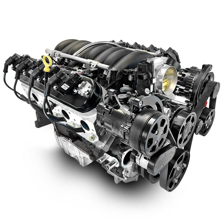 GM LS Compatible 427 c.i. ProSeries Engine - 605 HP - Deluxe Dressed - Controller - Black Pulley Kit - Fuel Injected