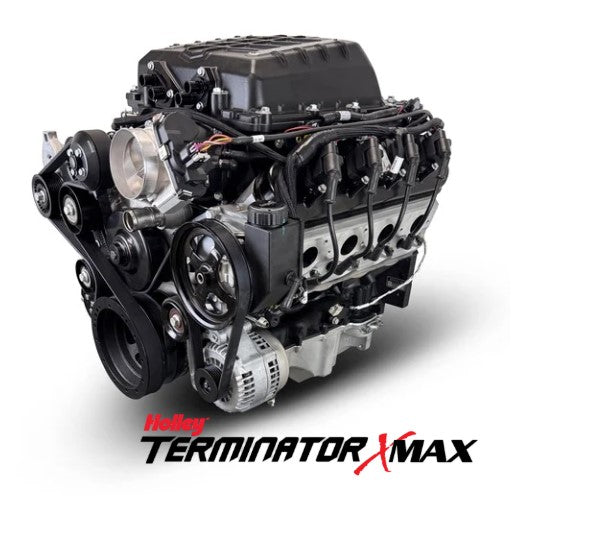 GM LS Compatible 427 c.i. Pro Series Engine - 800 Horsepower - Deluxe Dressed - Natural Pulley Kit - Holley Terminator X EFI System