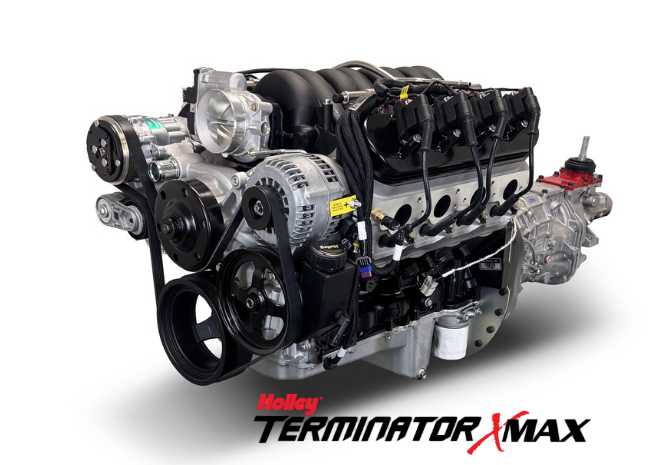 GM LS Compatible 427 c.i. Engine and T56 Manual Transmission - 605 Horsepower - Standard Edition Builder Series - Natural Pulley Kit - Holley Terminator X EFI System