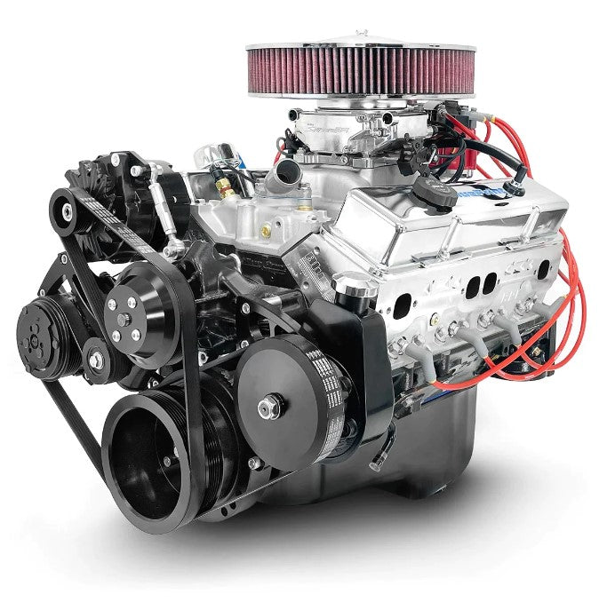 GM SB Compatible 350 c.i. Engine - 341 HP - Deluxe Dressed with Black Pulley Kit - Fuel Injected