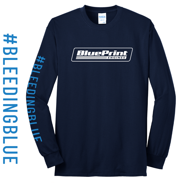BluePrint Engines Bleeding Blue Eagle Long Sleeve T-shirt