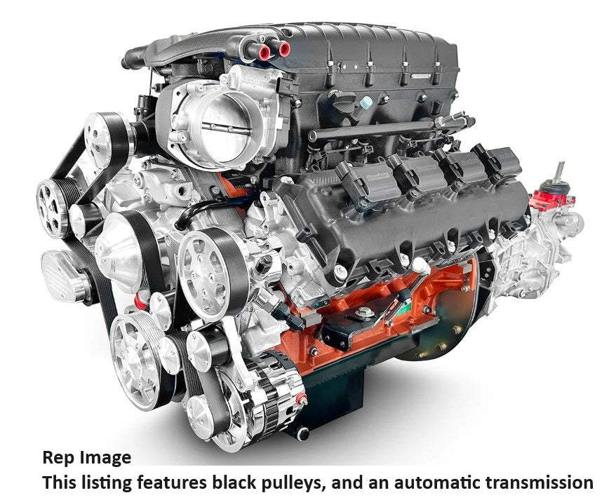 Chrysler Hemi Compatible 426 c.i. Engine and 4L80E Automatic Transmission - 872 HP - Standard Edition Builder Series with Black Pulley Kit - Supercharged