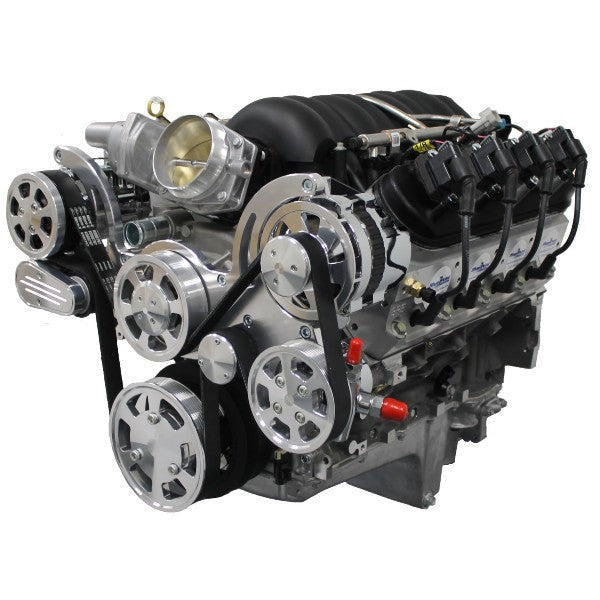 GM LS Compatible 376 c.i. ProSeries Engine - 530 HP - Deluxe Dressed with Polished Pulley Kit - Fuel Injected