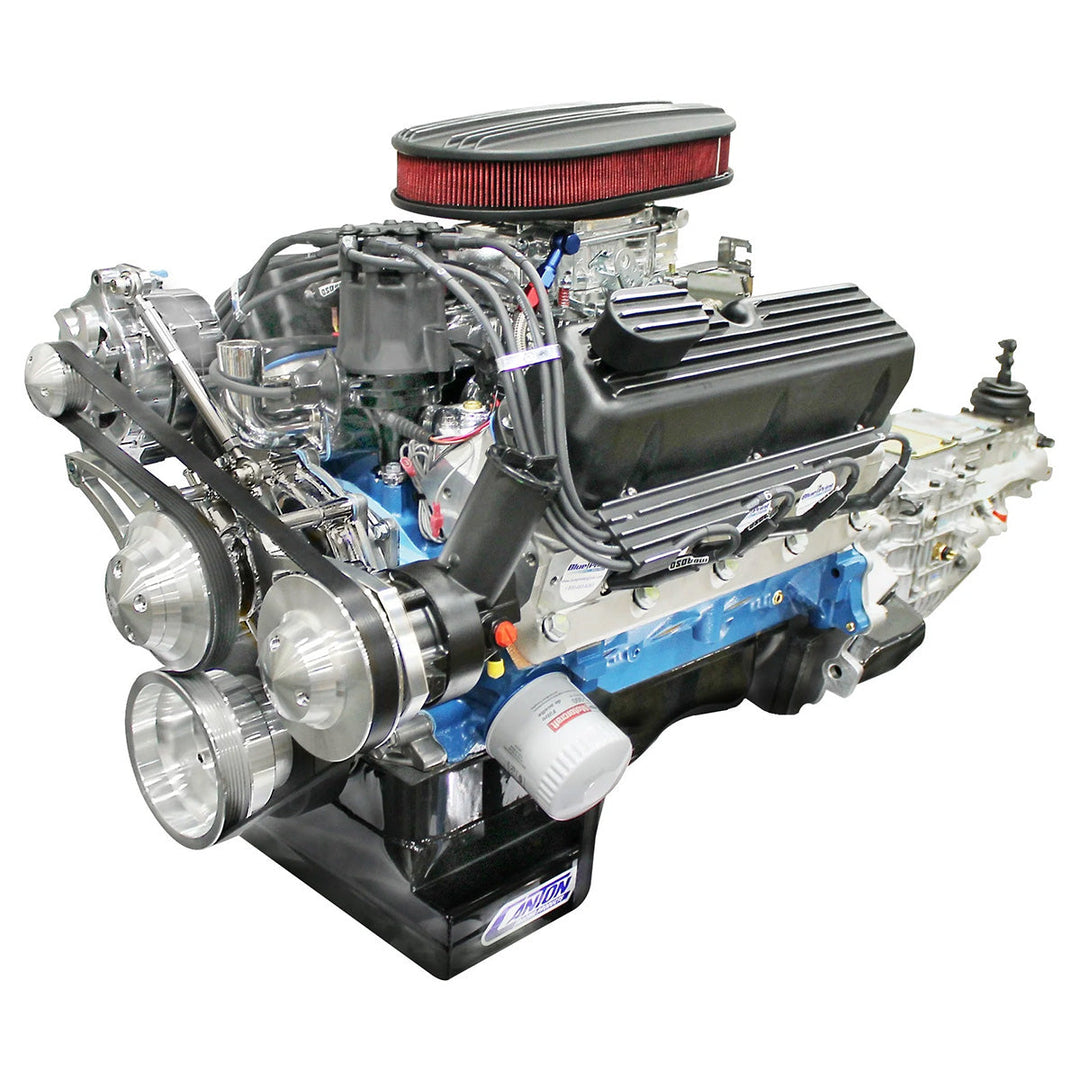 Ford SB Compatible 347 c.i. Engine and TKX Manual Transmission - 415 HP - Standard Edition Builder Series with Polished Pulley Kit - Fuel Injected