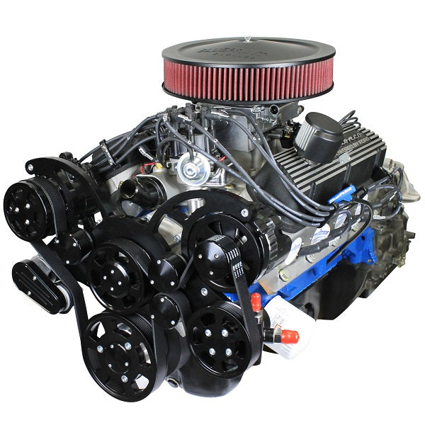 Ford SB Compatible 302 c.i. Engine and 4R70W Automatic Transmission - 365 HP - Bronco Edition Builder Series with Black Pulley Kit - Carbureted