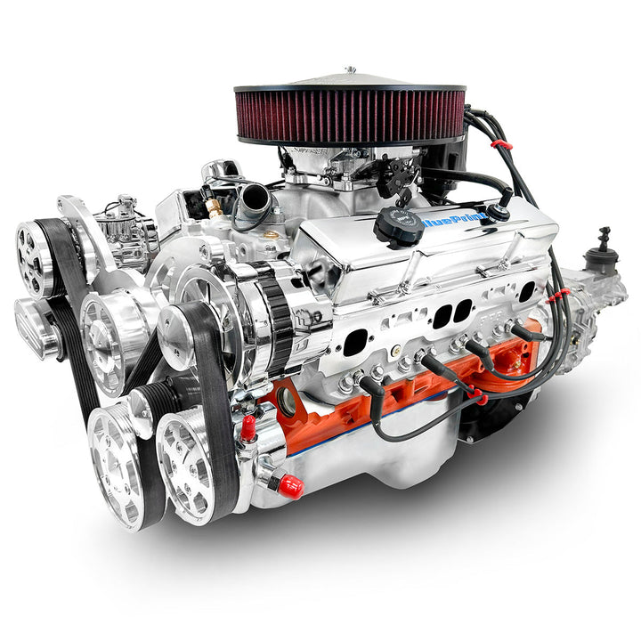 GM SB Compatible 427 c.i. ProSeries Engine and TKX Manual Transmission - 540 HP - Standard Edition Builder Series with Polished Pulley Kit - Fuel Injected