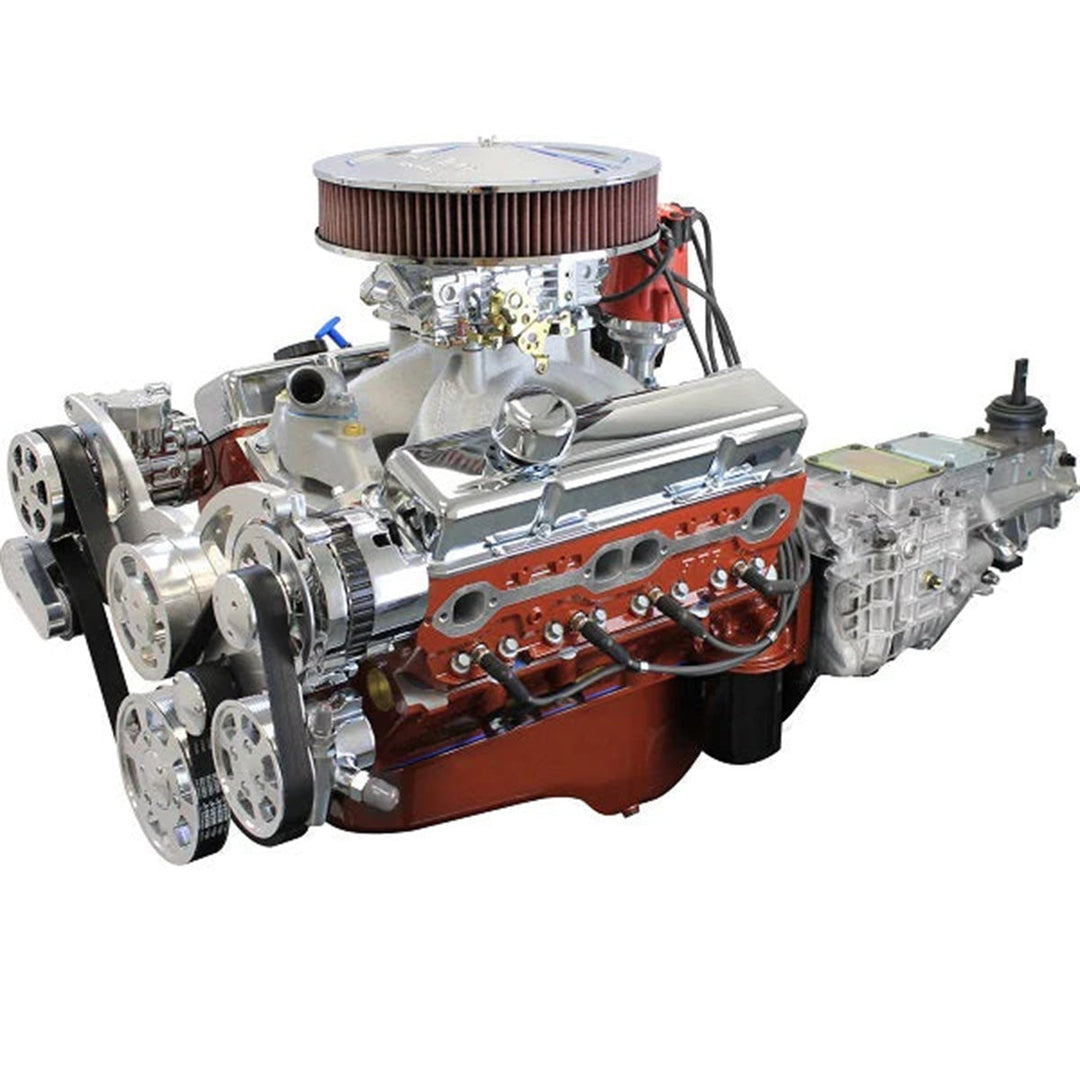 GM SB Compatible 427 c.i. ProSeries Engine and 700R4 Automatic Transmission - 540 HP - Standard Edition Builder Series with Polished Pulley Kit - Fuel Injected