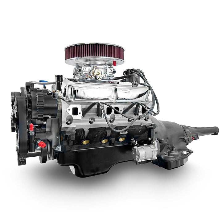 Chrysler Small Block Compatible 408 c.i. Engine and 727 Automatic Transmission - 465 Horsepower - Standard Edition Builder Series with Black Pulley Kit - Carbureted