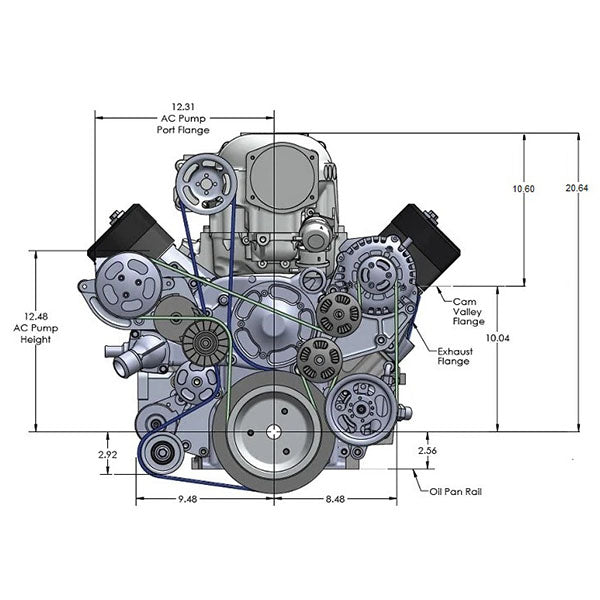 GM LS Compatible 427 c.i. ProSeries Engine and 4L80E Automatic Transmission - 800 Horsepower - Standard Edition Builder Series with Black Pulley Kit - Supercharged