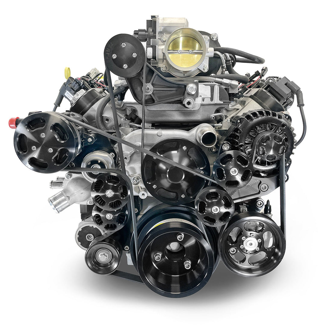 GM LS Compatible 427 c.i. ProSeries Engine and 4L80E Automatic Transmission - 800 Horsepower - Standard Edition Builder Series with Black Pulley Kit - Supercharged