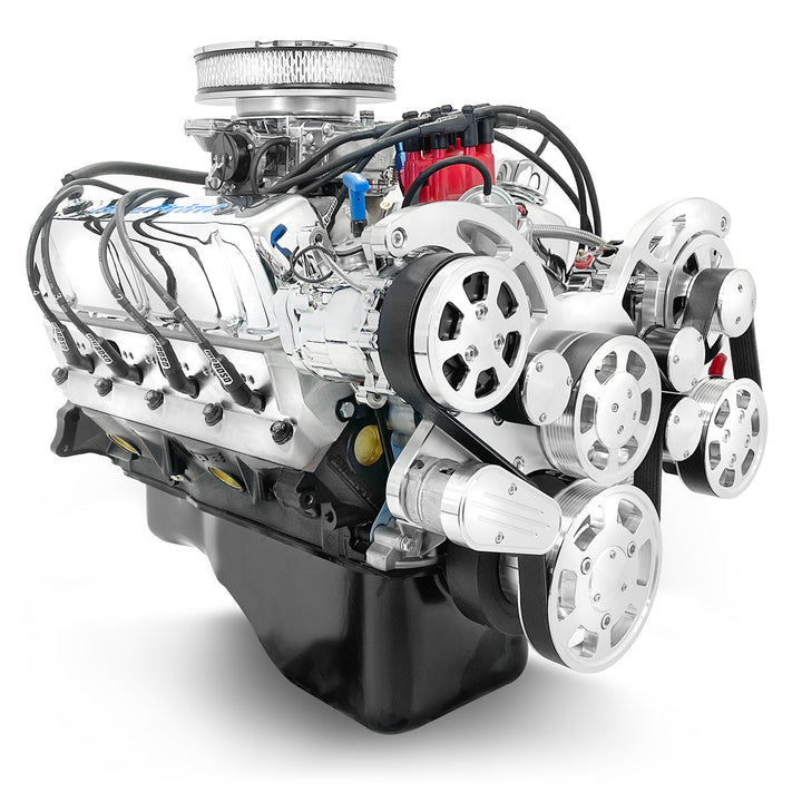 Ford SB Compatible 347 c.i. Engine - 415 HP - Deluxe Dressed with Polished Pulley Kit - Carbureted