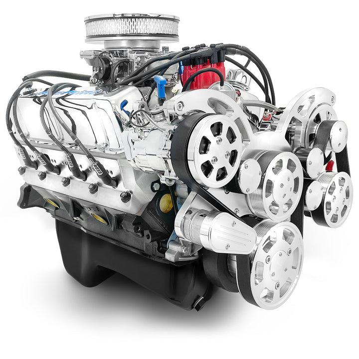 Ford SB Compatible 302 c.i. Engine - 361 HP - Deluxe Dressed with Polished Pulley Kit - Rear Sump - Carbureted