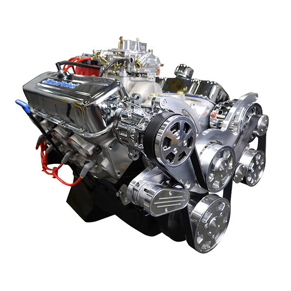 GM Big Block Compatible 454 c.i. Engine - 460 Horsepower - Deluxe Dressed with Polished Pulley Kit - Carbureted