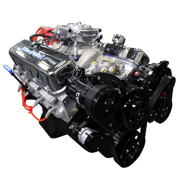 GM Big Block Compatible 454 c.i. Engine - 460 Horsepower - Deluxe Dressed with Black Pulley Kit - Fuel Injected