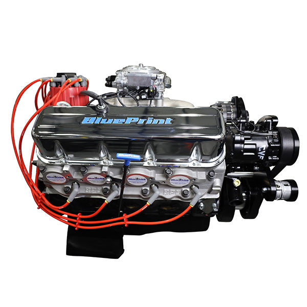 GM BB Compatible 454 c.i. Engine - 460 HP - Deluxe Dressed with Black Pulley Kit - Fuel Injected