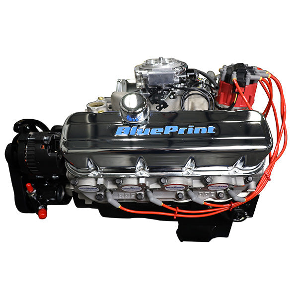 GM Big Block Compatible 496 c.i. Engine - 600 Horsepower - Deluxe Dressed with Black Pulley Kit - Fuel Injected