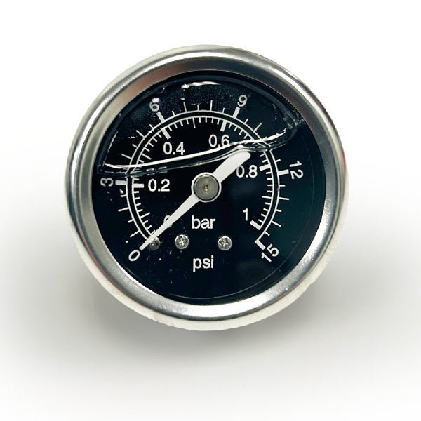 Liquid Filled Fuel Pressure Gauge - 0-15 psi