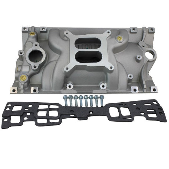 Dual Plane Aluminum Vortec Intake Manifold Kit - Square Bore - GM SB C ...