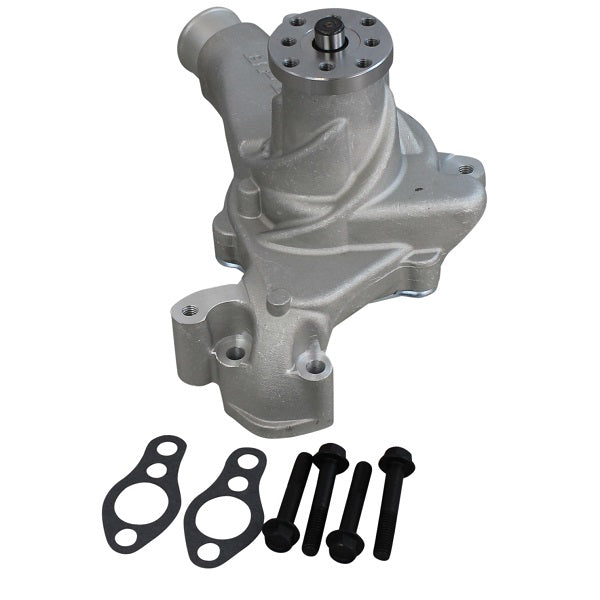 Aluminum Mechanical Water Pump – GM SB Compatible – Long – Standard Rotation – Satin