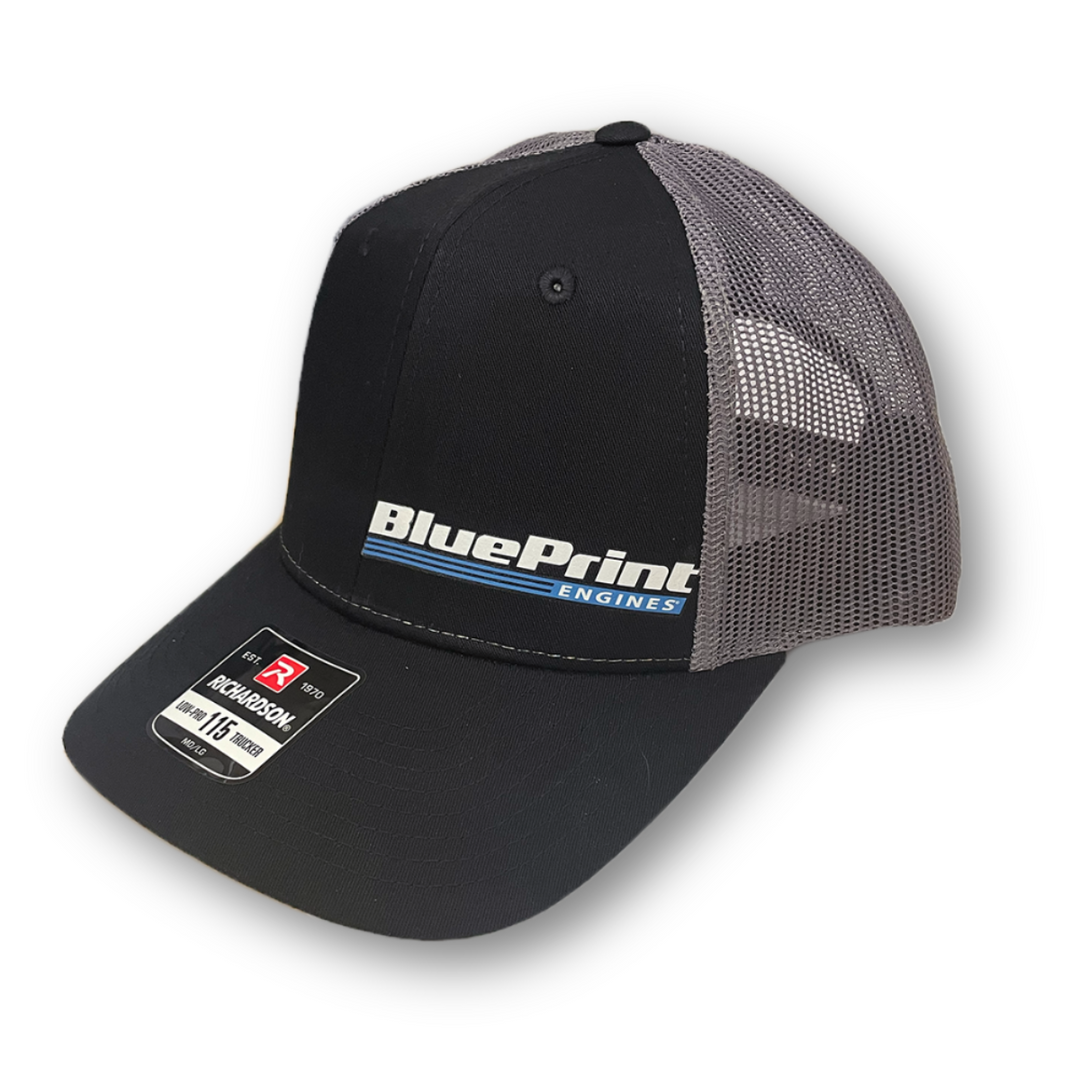 BluePrint Engines Black and Gray Mesh Back Hat