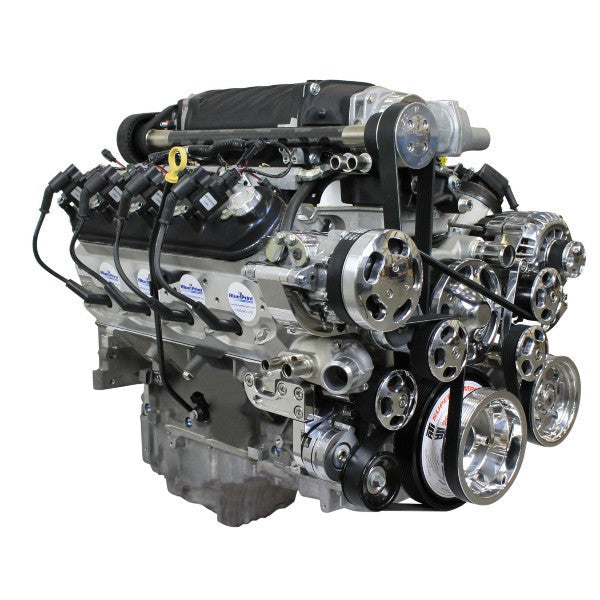 GM LS Compatible 427 c.i. ProSeries Engine - 800 Horsepower - Deluxe Dressed with Polished Pulley Kit - Supercharged