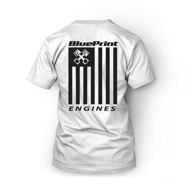 White BluePrint Flag T-Shirt