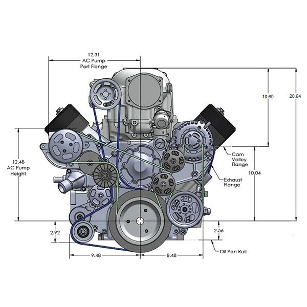 GM LS Compatible 427 c.i. ProSeries Engine - 800 HP - Deluxe Dressed with Polished Pulley Kit - Supercharged